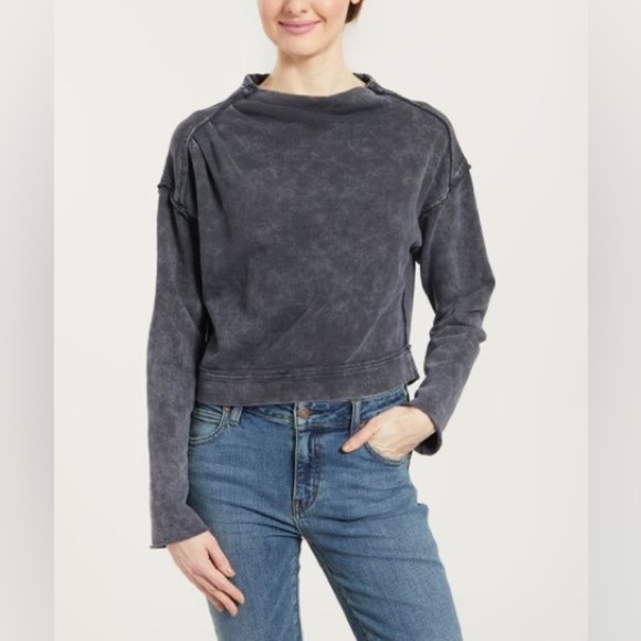 FREE People Grey Oh Marley Sweatshirt XS - Picture 1 of 7